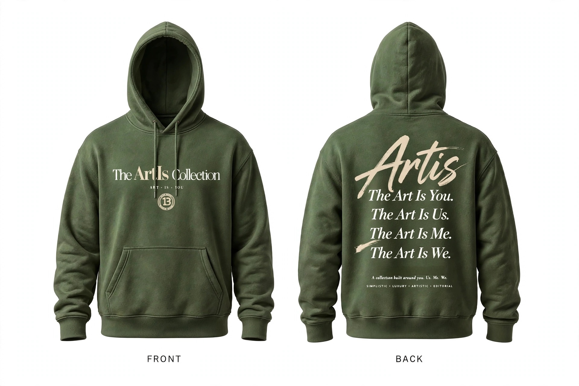 Art Is Olive Moss Hoodie