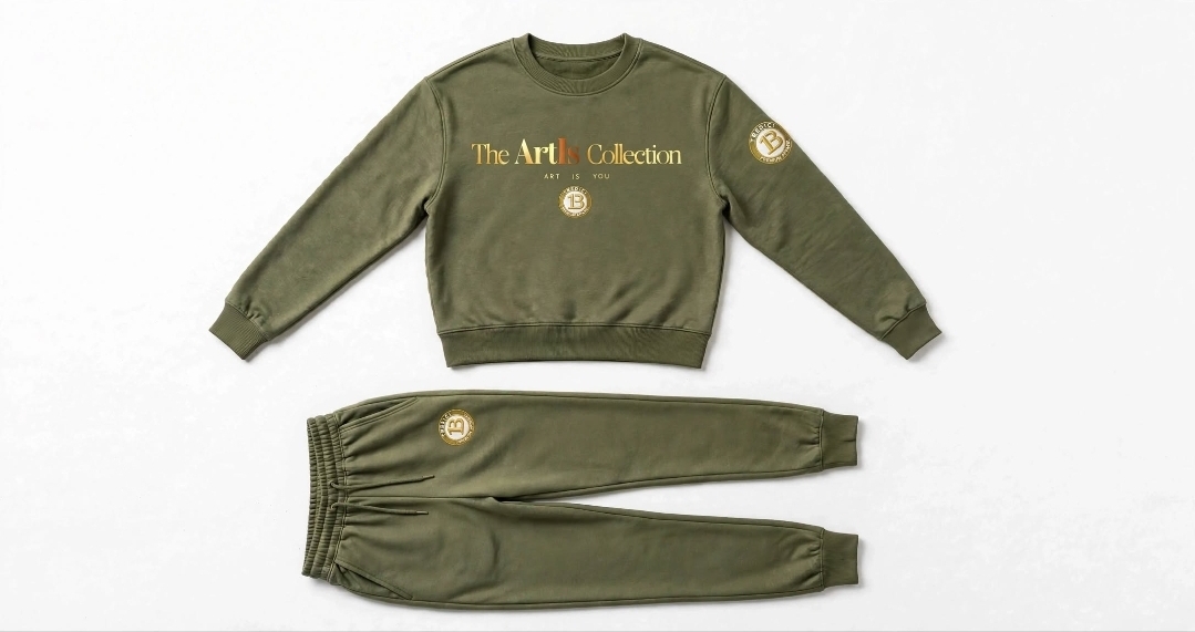 Art Is Olive Cropped Crewneck